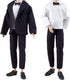 E-TING Wedding Set Beautiful Gown White Bride Dress Clothes with Veil and Groom Business Suit Outfit for Boy Girl Dolls?Doll Not Included?...