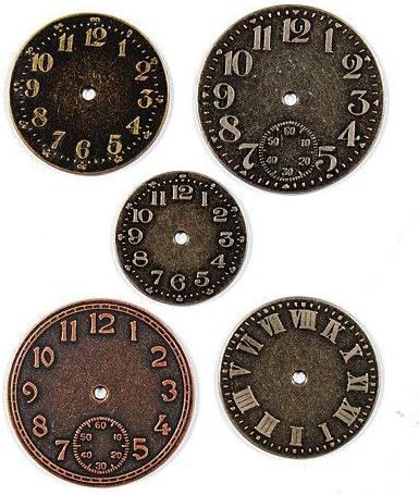 Metal Timepieces by Tim Holtz Idea-ology, 5 per Pack, Various Sizes, Antique Finishes, TH92831...