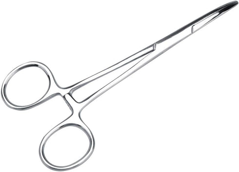 Hemostat Forceps, Stainless Steel Pet Dog Grooming Ear Cleaning Clamp Pets Cat Ears Hairs Tweezers with Curved Tip Antislip Locking Forceps Remove...