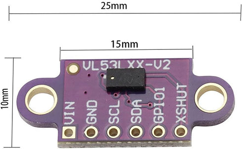 2PCS VL53L0X Time of Flight(TOF) Ranging Measurements Sensor Breakout 940nm Laser Fast Accurate Distance Ranging Module I2C IIC...