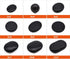 HEALLILY 6pcs Hot Massage Stones Heated Warmer Stone Black Natural Lava Rocks for Spas Massage Relaxation and More (4x3cm)...