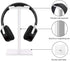 Headphone Stand Headset Holder Gaming Headset Holder with Aluminum Supporting Bar Flexible Headrest Anti-Slip Earphone Stand for All Headphones, W...