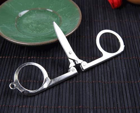 6 Pieces Stainless Steel Folding Scissors Portable Travel Scissors Cutter...