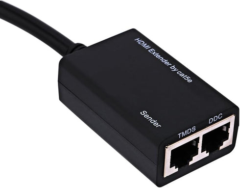 30M HDMI Extender Repeater by CAT5e, Sender + Receiver, TMDS DDC Over RJ45 CAT5e CAT6 LAN Ethernet Balun Extender Adapter Up to 1080P Supports 3D,...