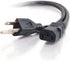 C2G Legrand Universal Replacement Power Cord, 18 AWG Computer Power Cord, 3 Pin Power Cord 12 Feet, Black Power Extension Cord, 12 ft Computer Pow...