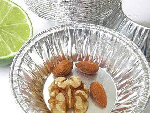 KitchenDance Disposable Aluminum Mini Tart Pans with Lid - 3 Inches Round Aluminum Foil Mini Pie Pan, Non-Stick Baking Pan Perfect for Baking, Sto...