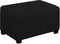 Easy-Going Stretch Ottoman Cover Folding Storage Stool Furniture Protector Soft Rectangle slipcover with Elastic Bottom(Ottoman Small,Black)...