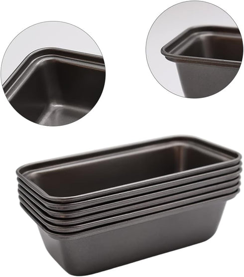 6 PCS Nonstick Carbon Steel Baking Bread Pan,Mini Loaf Pans,Small Banana Bread Tins,6.2" x 3.2"...
