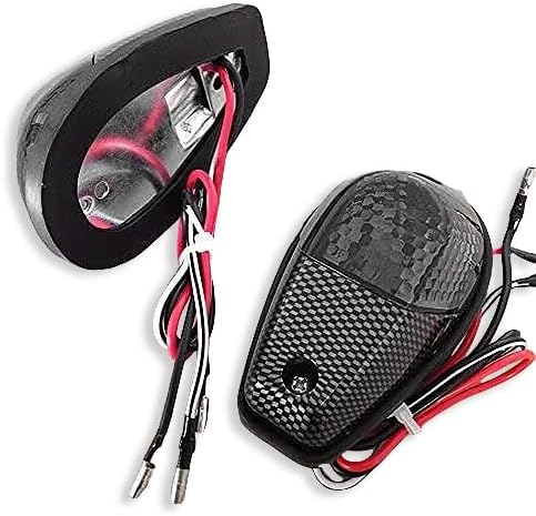 HTTMT MT224-012-CN+SM Smoke Flush Mount Turn Signals Blinker Light Compatible with Universal Sportbikes...