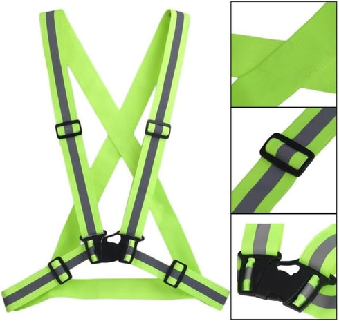 2 Packs Reflective Vest, 360° High Visibility Reflective Strap Safety Vests,Adjustable Elastic Safety Vest Outdoor Gear Reflective Sport Gear for ...