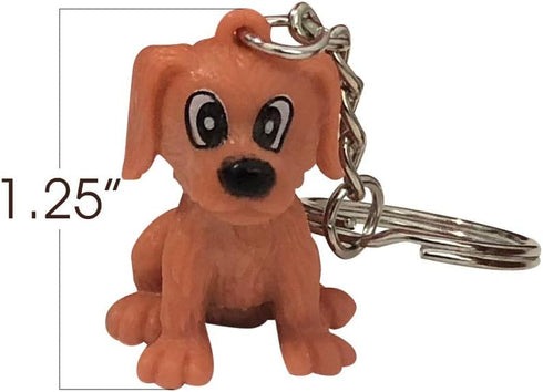 ArtCreativity Puppy Keychains, Set of 20, Fun Keychains for Backpack, Purse, Luggage, Unique Birthday Party Favors for Kids, Goodie Bag Fillers, S...