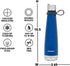 Insulated Water Bottle - On-The-Go Refillable Stainless Steel Water Bottles For Adults, Reusable Thermos Travel Tumbler With Leak-proof Lid For Ho...