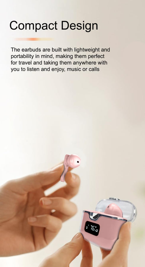 Acuvar in-Ear Wireless Bluetooth 5.2 Headphones, Earbuds IPX7 Waterproof with Microphone Rechargeable USB C Case LCD Display for Smartphones iOS A...