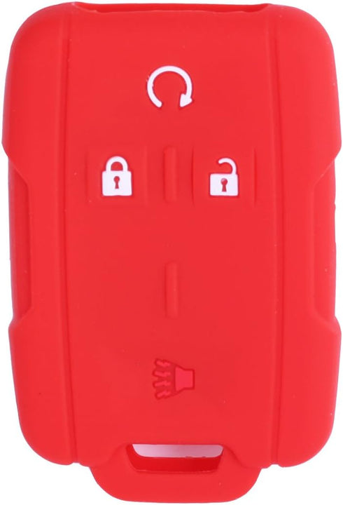 2Pcs XUHANG Sillicone Key fob Skin Key Cover Remote Case Protector Shell for Chevrolet Silverado Colorado GMC Sierra Yukon Cadillac Smart Remote r...