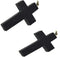 1+1 Black Tourmaline Cross Stone Pendants for Double Evil Protection - Luck, Healing, and Spiritual Balance...