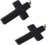 1+1 Black Tourmaline Cross Stone Pendants for Double Evil Protection - Luck, Healing, and Spiritual Balance...
