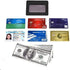womens Credit Holder Genuine Leather Slim Minimalist Card Case Wallet, Black With Id Window, Classic US...
