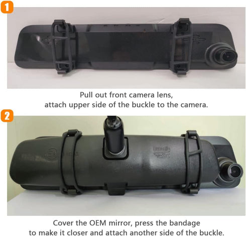 WOLFBOX Mirror Dash Cam Mounting Straps Suitable for Mirror Camera...