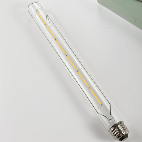 Leools T300 Dimmable Led Tubular Bulb 6W,Long Tube Edison Led Vintage Filament Bulb,60W Equivalent,4000K Daylight,Clear Glass,Cover E26 Medium Bas...