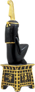 Ebros Gift Egyptian Goddess Maat Squatting On Pedestal with Ostrich Feather Statue 6" H Deity of Truth & Justice Figurine...