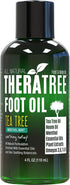 Foot Oil with Tea Tree Oil, Neem Oil, and Menthol Mint - Helps Skin Irritation and Foot Odor – Moisturizing TheraTree...