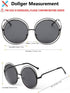 Dollger Metal Double Circle Wire Frame Oversized Round Sunglasses for Women...