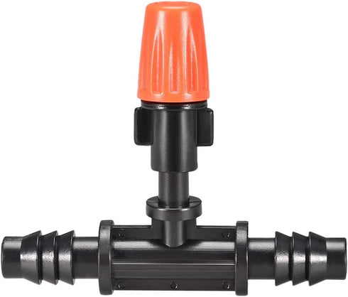 uxcell Adjustable Spray Drippers, Mist Nozzle Sprinkler Barb Tee Joints,Fit for Inner Diameter 8mm Tube, Connector System Kit, 10 Pcs...