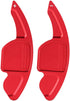 KIMISS 2pcs Aluminum Alloy Car Steering Wheel Shift Paddle Blade Shifter Extension for A3/A4L 2013-2016, for A5 2012-2016, etc Bright Red Color Ac...