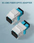 2Pack SC to SC OM3 UPC Muti-mode Fiber Optic Coupler Keystone Jack Modular for Patch Panels and Wall Plates Fiber Optic Cable Adapter(Aqua Green)...