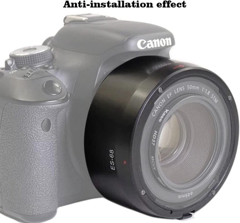 50mm Lens Hood for Canon EF 50mm f/1.8 STM (Not for EF 50mm f/1.4),ES-68 es68 Lens Hood,HUIPUXIANG Compatible with 49mm Filters and 49mm Lens Cap...