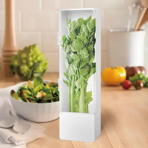 Herb Saver, Fresh Herb Keeper For Refrigerator, Cilantro Storage Container, Square Herb Saver Pod For Cilantro, Asparagus, Onion - Keeps Vegetable...