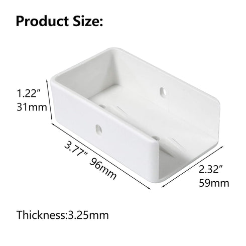 2PCS 2" x 3.5" Vinyl Fence Brackets, Rail Mount Bracket, Vinyl Fence Parts, Screws Included, White...