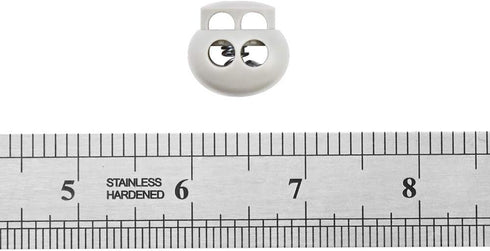 DYZD Plastic Cord Lock End Toggle Double Hole Spring Stopper Fastener Slider Toggles End (White 10PCS)...