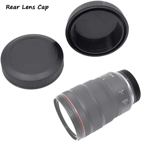 Body Cap & Rear Lens Cap Cover for Canon EOS R1 R3 R10 R8 R7 R6II R6 R5II R5 R RP Camera and More with RF Mount, Lens Accessories for Canon r1 r3 ...