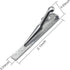 2.1 Inch Long Mens Tie Clip Clasp Bar Set for Regular Ties Spring Loaded End...