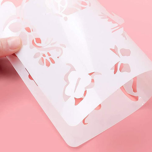 20Pieces Butterfly Stencils for Painting, Reusable PET Spring Templates Flower Butterflies Stencils for Painting Craft Wood Canvas Fabric Nature H...