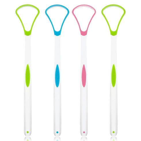 Tongue Scraper Cleaner for Adults Kids, BPA Free Tongue Scrapers, Healthy Oral Hygiene Brushes, Help Fight Bad Breath (4 PACK)...