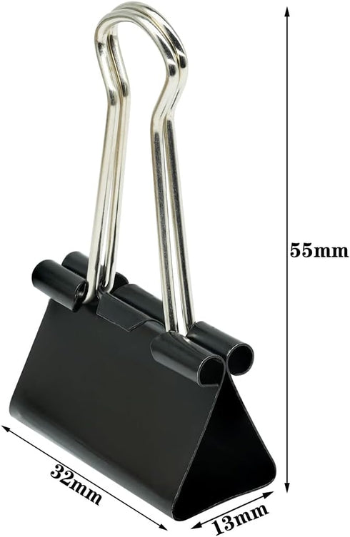 24 Pcs Medium Binder Clips, 1.25 inches(32mm), Paper Clamps Medium Size for Office Supplies, 3 Vibrant Colors...