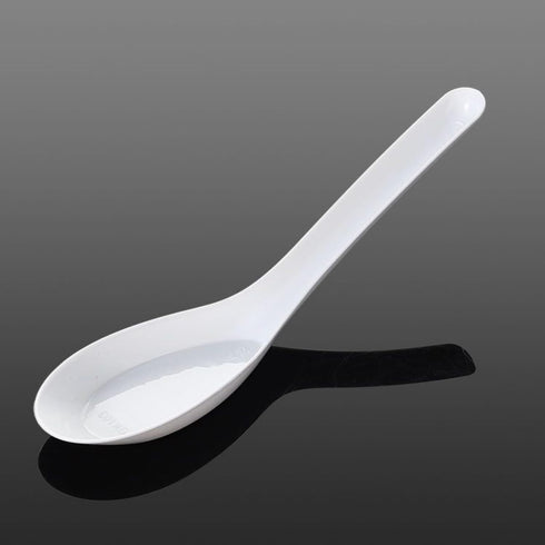 Disposable wihte Plastic Spoons, 50 PCS Asian Soup Spoons,Chinese Spoons,tasting spoon,front dish spoon,Plastic Cutlery(White flat bottom)...