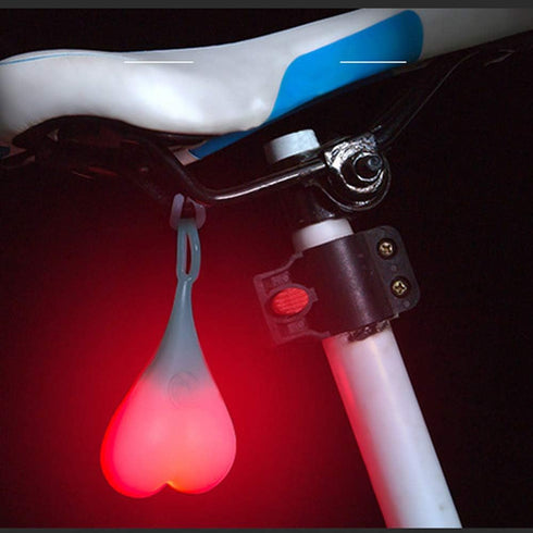Bike Tailight - MASO Bicycle LED Back Ball Light Heart-shaped Waterproof Warning Night Cycling Lamp(Red)...