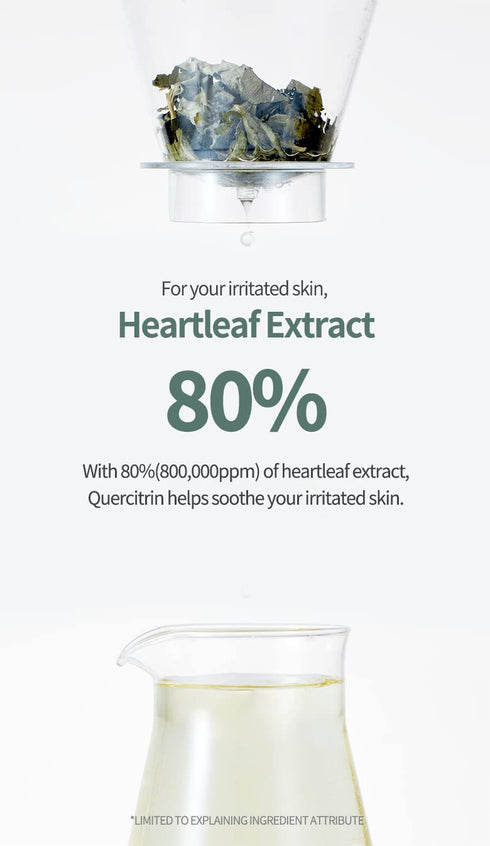 Anua Heartleaf 80 Soothing Ampoule 30ml / 1.01 fl.oz. I non-greasy, highly concentrated skin calm serum hydrating panthenol B5 calming treatment e...