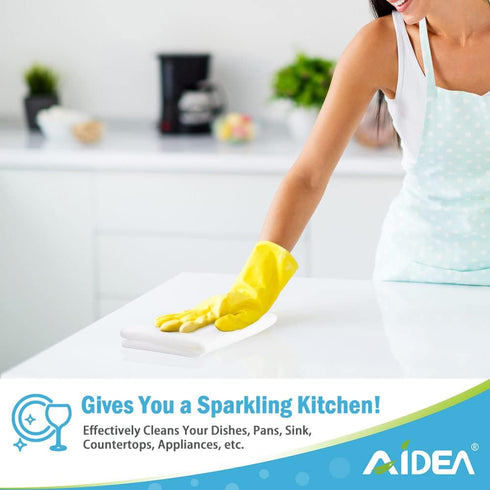AIDEA Microfiber Cleaning Cloths White-24PK, Absorbent Cleaning Rags, Lint-Free, Scratch-Free, Streak-Free Wash Cloths, Microfiber Cloth, Dish Tow...