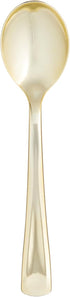 Dynasty Collection, Gold Plastic Spoons- Count Of 20 - Stunning Design, Perfect for Weddings, Birthdays, Themed Events, Special Occasions, & More...
