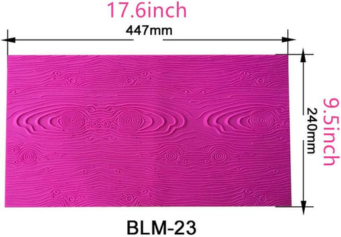 AK ART KITCHENWARE Woodgrain Fondant Impression Mat Silicone Cake Lace Mold Cake Texture Mat Pink BLM-23...