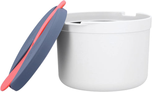 Microwave Rice Cooker,Microwave Rice and Pasta Cooker with Rice Spoon Easy Cooking or Reheating Set, Red...