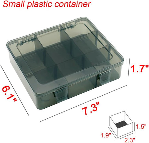 Upgrade 9 Grids Plastic Organizer Box with Dividers, Small Parts Container, Craft Organizer for Beads, Earring, Rings, Buttons and so on…...