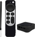 Black Remote Cover Replacement for 2021 Apple TV Siri Remote (2nd Generation), TV Box Case for Apple TV 6th Gen 2021, Anti-Lost Lanyard...