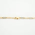 14K Gold Filled Stainless Steel Paperclip Chain Bracelet for Women, 7.5” Rectangle Link Bracelets, Waterproof and Never Tarnish...