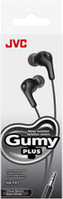 JVC Gumy in Ear Earbud Headphones with Paper Package, Powerful Sound, Comfortable and Secure Fit, Silicone Ear Pieces S/M/L - HAFX7BN (Black)...
