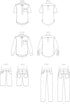 Vogue Men's Fitted Shirt, Shorts, and Mid-Rise Jeans Sewing Pattern Kit, Design Code V1895, Sizes 40-42-44-46...